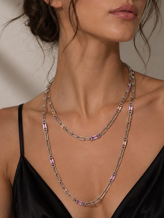 Laundry By Shelli Segal Jewelry - Laundry by Shelli Segal Pink Crystal Accent Necklace 24” (LR111/5)